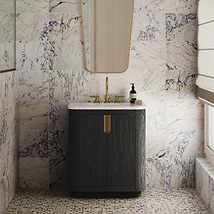 TileBar Studio Vanities Corbin Ebony Oak 30" Single Vanity without Top
