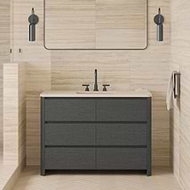 TileBar Studio Vanities Dalton Ebony Oak 48" Single Vanity without Top