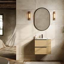 Duo Blonde Wood 24" Single Vanity without Top