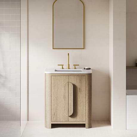 TileBar Studio Vanities Harper Medium Ash 30" Single Vanity without Top