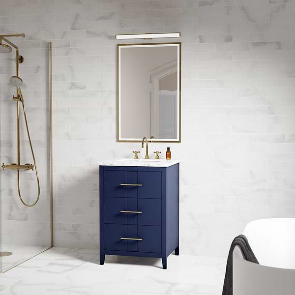 Iconic Navy and Gold 24" Single Vanity without Top