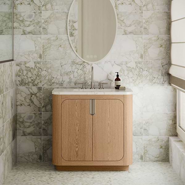Corbin Medium Ash 36" Single Vanity without Top by TileBar Studio Vanities, View 1