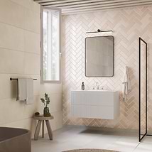 Linear White 36" Single Vanity with Integrated White Solid Surface Top