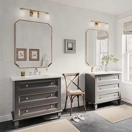 Nora Gray 36" Single Vanity with Pure White Quartz Top