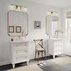 Nora White 24" Single Vanity with Carrara Marble Top; in Style Ideas Cottage