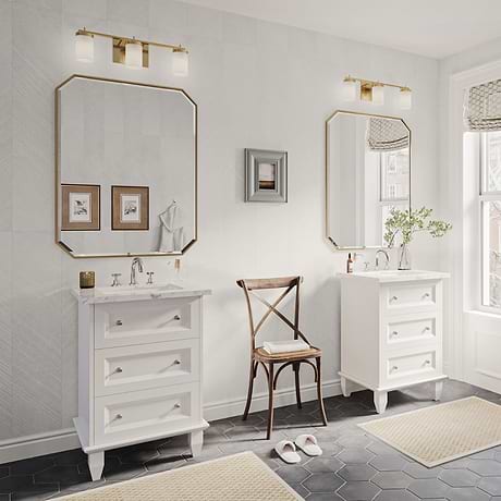 Nora White 24" Single Vanity with Carrara Marble Top