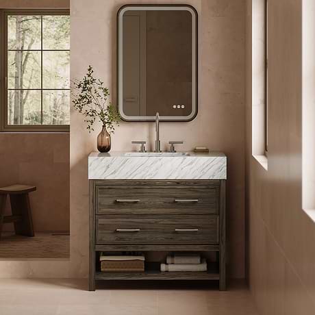 TileBar Studio Vanities Rowan Espresso Oak 36" Single Vanity without Top
