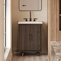 TileBar Studio Vanities Setton Espresso Oak 24" Single Vanity without Top