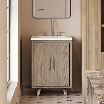 TileBar Studio Vanities Setton Greige Ash 24" Single Vanity without Top