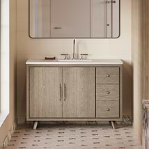 TileBar Studio Vanities Setton Greige Ash 48" Single Vanity without Top