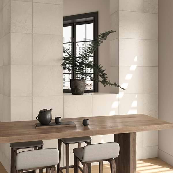 Botticino Extra Light Beige 18x18 Honed Marble Tile
