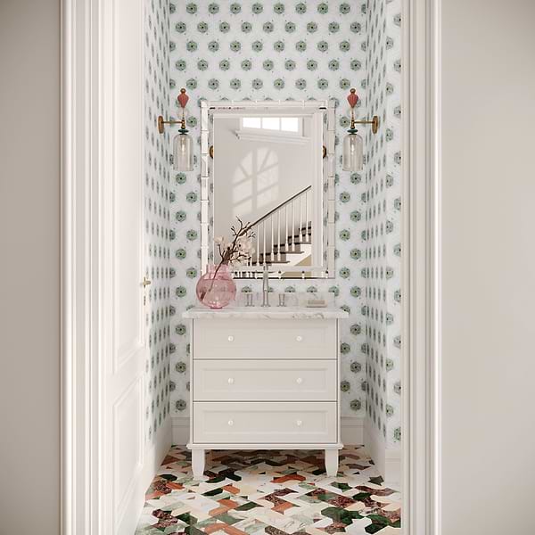 Ako Verde Green 6" Hexagon Marble Micro Mosaic Tile