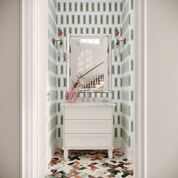 Ako Verde Green 4x9 Rectangle Marble Micro Mosaic Tile