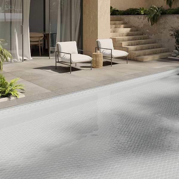 Suki Gray 2x3 Fishscale Matte Glass Mosaic Tile