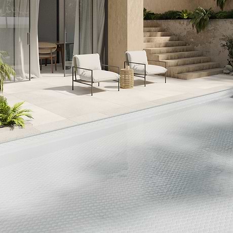 Suki White 2x3 Fishscale Matte Glass Mosaic Tile