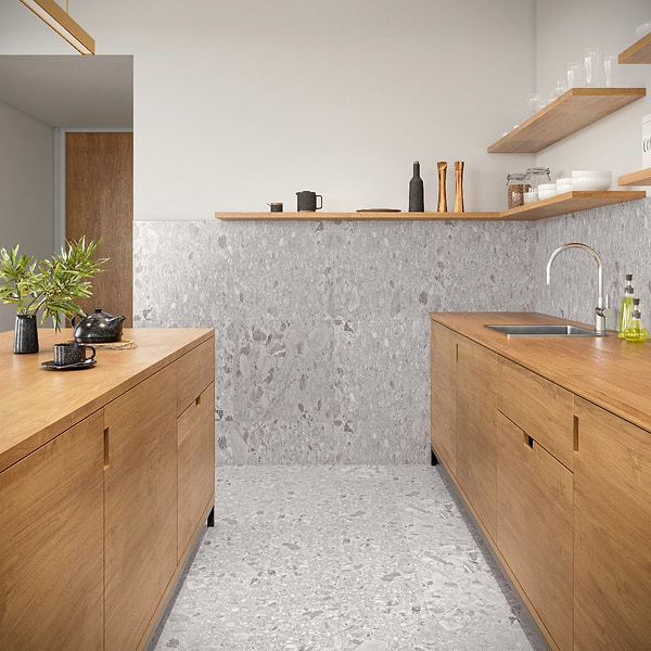 Rizo LVT Earth Gray 12x24 Glue Down Luxury Vinyl Tile 