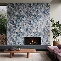 Monet Rain Forest Blue 24x48 Artisan Decor Matte Porcelain Wall Tile