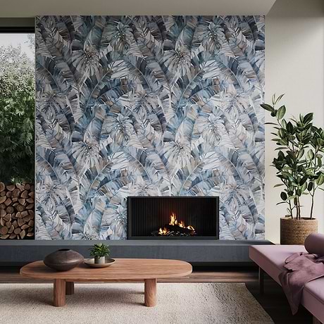 Monet Rain Forest Blue 24x48 Artisan Decor Matte Porcelain Wall Tile