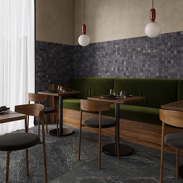 ZenTech Graphite Gray 2x2 Matte Porcelain Mosaic Tile
