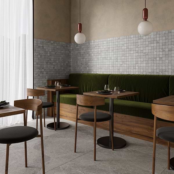 ZenTech Silver Gray 2x2 Matte Porcelain Mosaic Tile