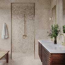 Stoneside Cream Beige Chevron 12x36 Textured Matte Ceramic Tile