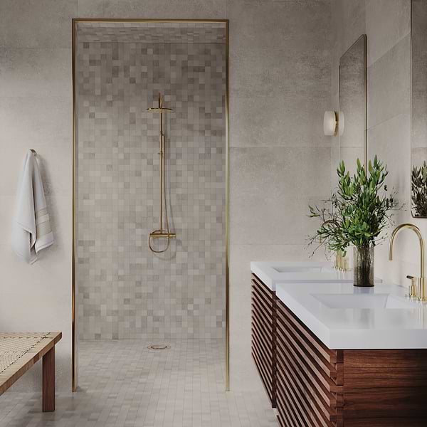 Stoneside Pearl Gray 2x2 Porcelain Matte Mosaic Tile