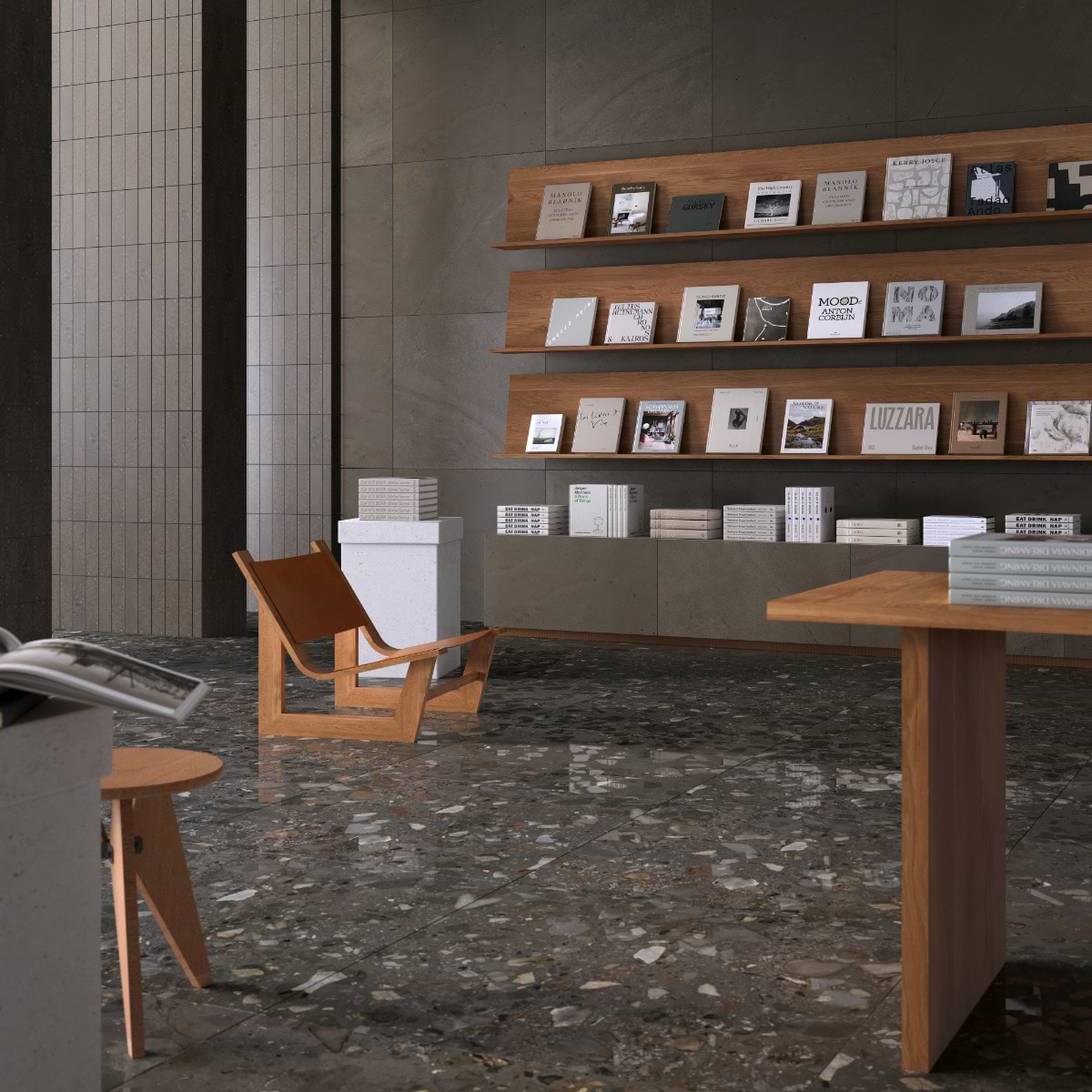 Buy Piccoli Grande Antracite Gray 36x36 Terrazzo Look Semi