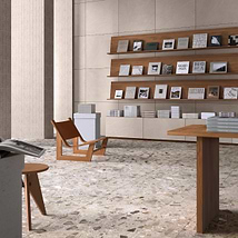Piccoli Grande Sand Beige 36x36 Terrazzo Look Semi-Polished Porcelain Tile