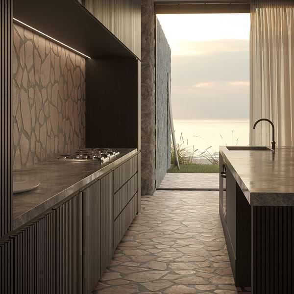 Pathstone Beige Textured Matte Porcelain Flagstone Tile