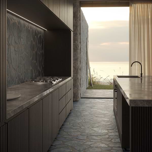 Pathstone Grafito Gray Textured Matte Porcelain Flagstone Tile