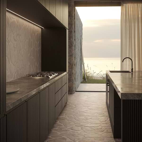 Pathstone Marfil Cream Textured Matte Porcelain Flagstone Tile