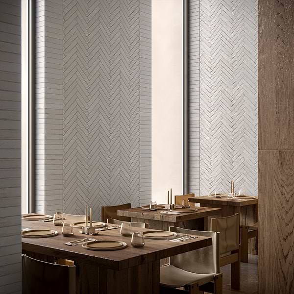 Impress Blanco White 2x10 Handmade Matte Terracotta Tile