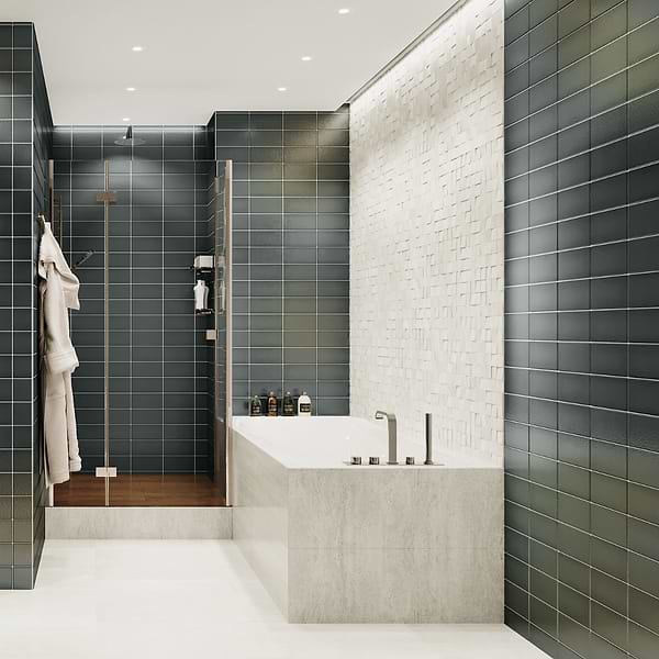 Seaside Ash Gray 4x8 Crackled Glossy Ceramic Tile