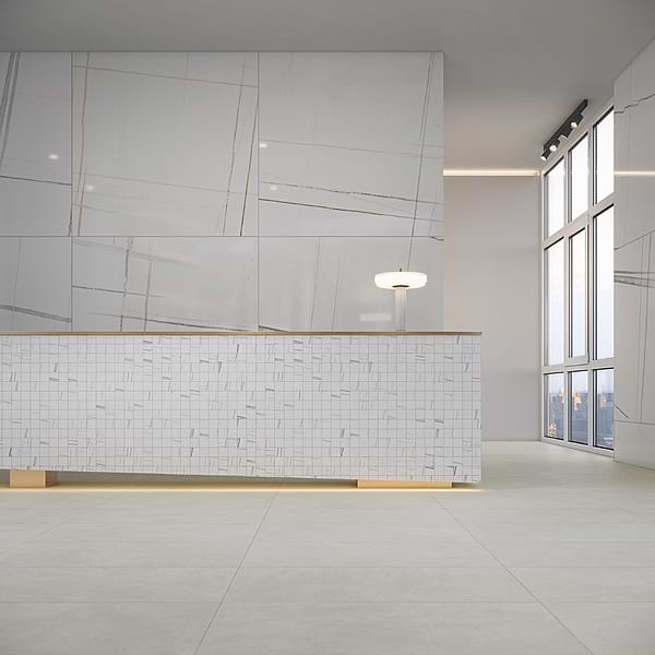 Minera Aurora Gold 2x2 Marble Look Matte Mosaic Tile