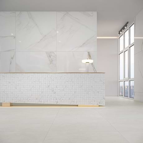 Minera Aurora Gold 48x48 Marble Look Polished Porcelain Tile