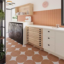 Stacy Garcia Maddox Frame Terracotta Orange 4x8 Matte Ceramic Subway Tile