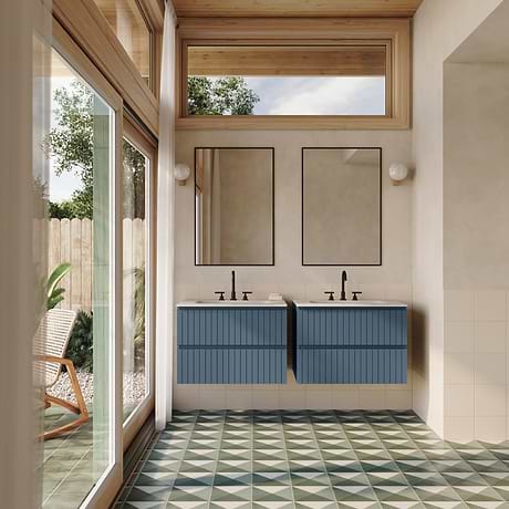 Art Geo by Elizabeth Sutton Deco Prism Meadow Green 8x8 Matte Porcelain Tile