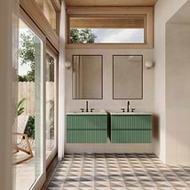 Art Geo by Elizabeth Sutton Deco Mist Gray 8x8 Matte Porcelain Tile