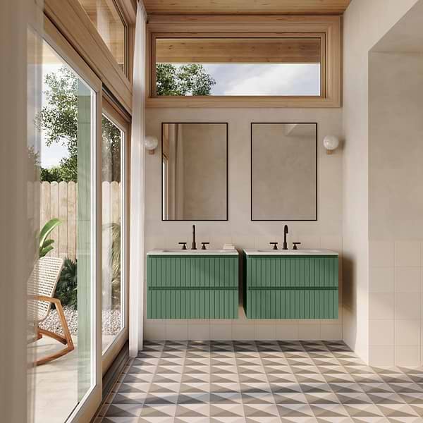 Art Geo by Elizabeth Sutton Deco Mist Gray 8x8 Matte Porcelain Tile