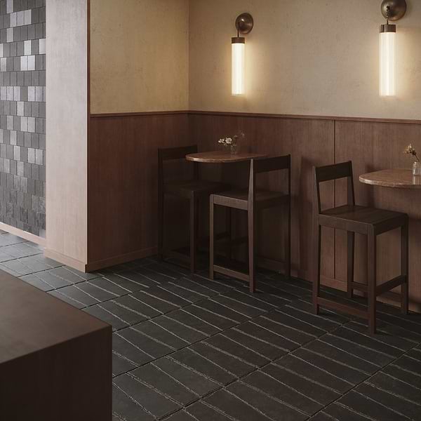 Opera Terracotta by Paula Purroy Volcano 6x18 Trapezoid Matte Terracotta Tile