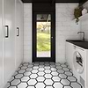 Sagon Bianco White 9" Hexagon Matte Porcelain Tile