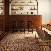 Angela Harris Mediterra Kasma Terracotta Décor 8x8 Matte Porcelain Tile