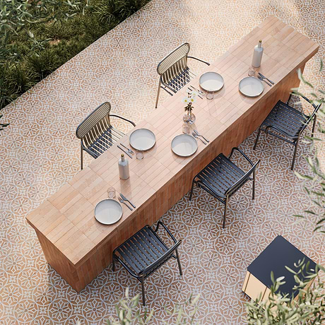 Saltillo Flora Terracotta 9x9 Matte Porcelain Tile