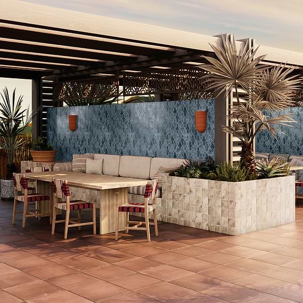 Greta Cruz Midnight Blue 5x8 Glossy Textured Porcelain Tile