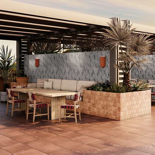 Greta Cruz Smoke Gray 5x8 Glossy Textured Porcelain Tile