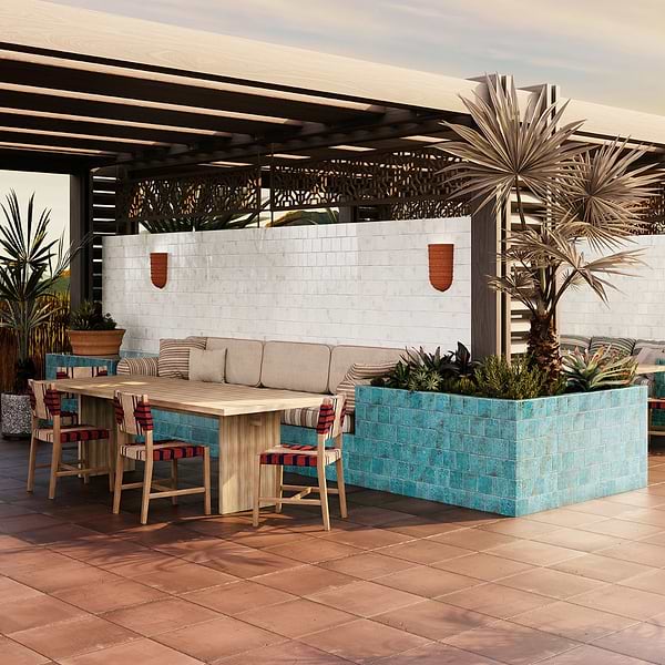 Greta Seashell White 5x5 Glossy Textured Porcelain Tile