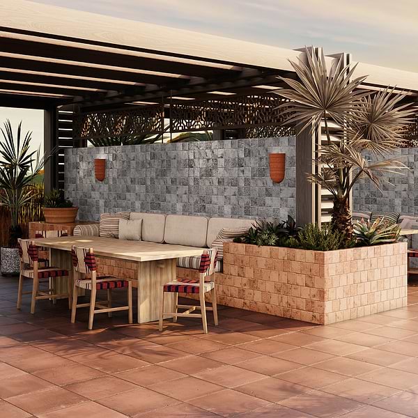 Greta Smoke Gray 5x5 Glossy Textured Porcelain Tile