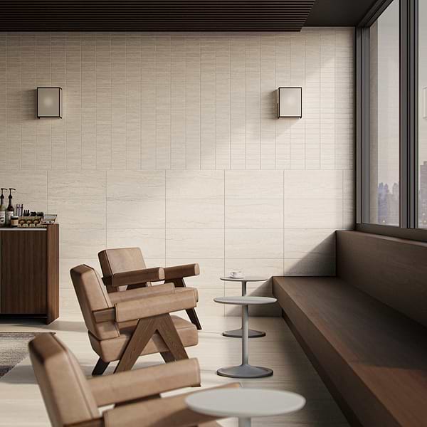 Treveso Cream 24x48 Limestone Look Matte Porcelain Tile