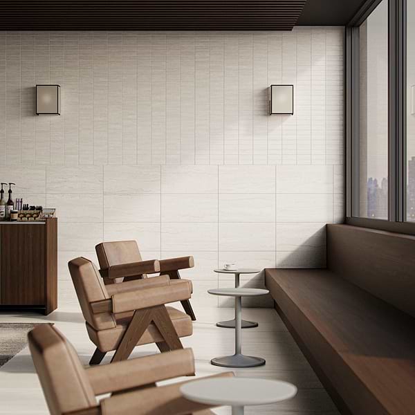 Treveso White 12x24 Limestone Look Matte Porcelain Tile