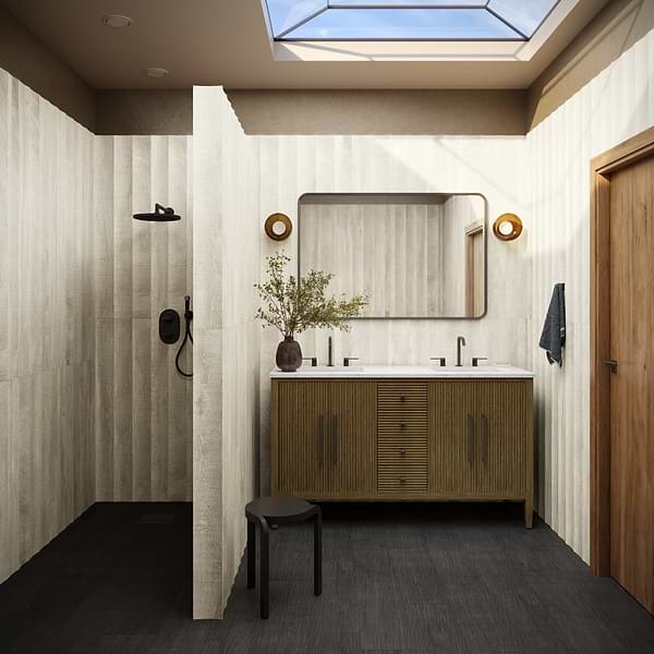 Kenridge Waves White 24x48 Wood Look Matte Porcelain Tile